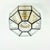 Stunning mid-century modern octagonal glass ceiling light/flush mount from Limburg, Germany's leading glasswork, renowned...