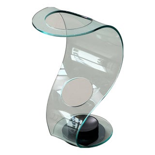 Glass Cobra Umbrella Stand by Elio Vigna for Fiam Italia, 1980s For Sale