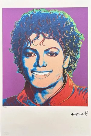 After Andy Warhol, Michael Jackson Dark Pink , 1980s, Lithograph