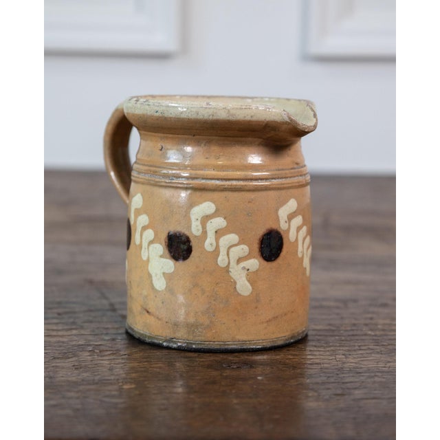 French 19th Century French Terracotta Pottery Pitcher With Floral Décor For Sale - Image 3 of 7