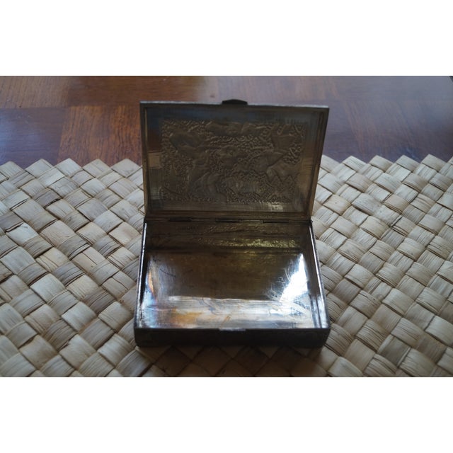 Persian Early 20th Century Persian Repousse Silver Box For Sale - Image 3 of 8
