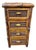 Vintage Bamboo Four Drawer Chest For Sale
