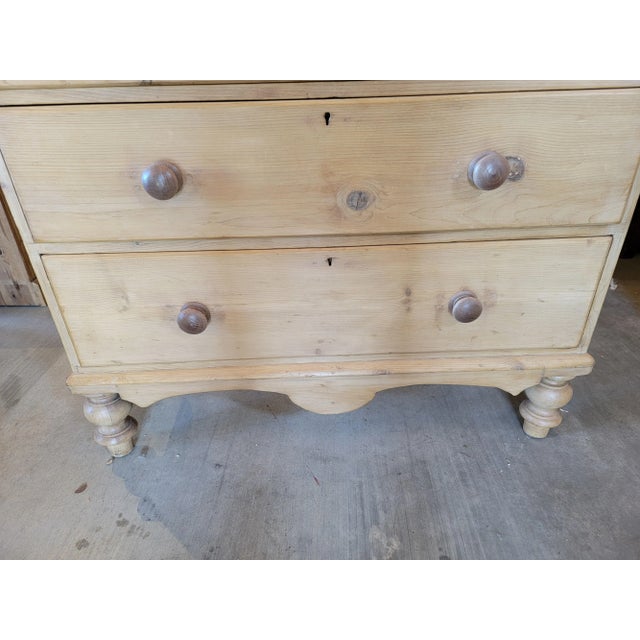Antique Pine Two Over Three Drawers - Chest of Drawers - From England For Sale - Image 6 of 12