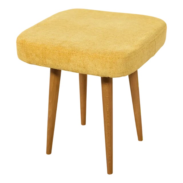 Mid-Century Teak Stool, Poland, 1970s For Sale