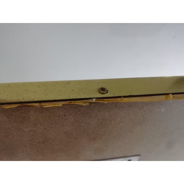 Square Mirror with Brass Frame, Italy, 1980s For Sale - Image 11 of 12