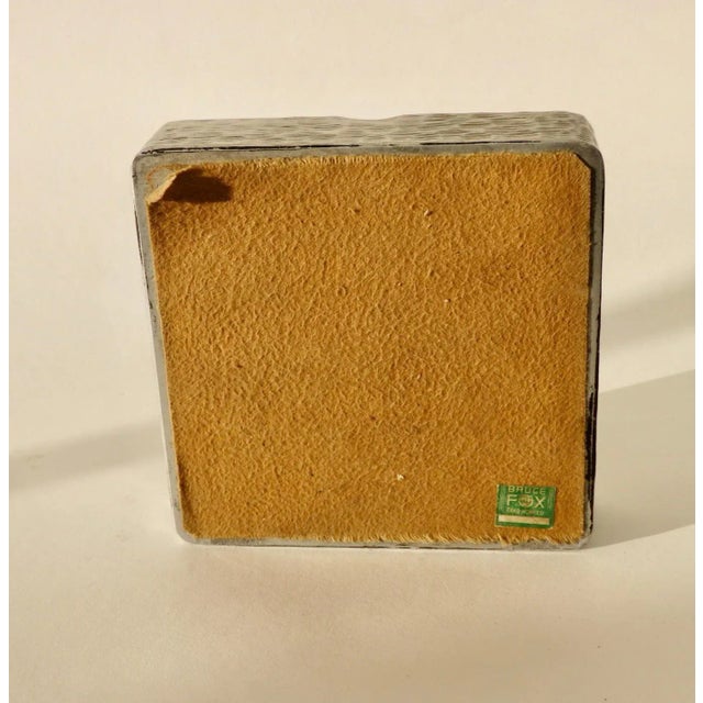 Bruce Fox Bruce Fox Square Aluminum Ashtray With Setter Dog For Sale - Image 4 of 6
