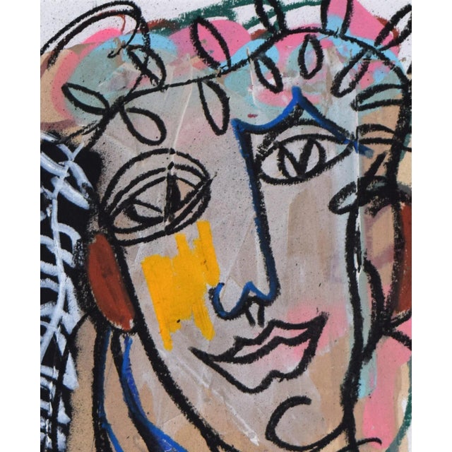 Contemporary Cubist Portrait Painting For Sale - Image 4 of 4