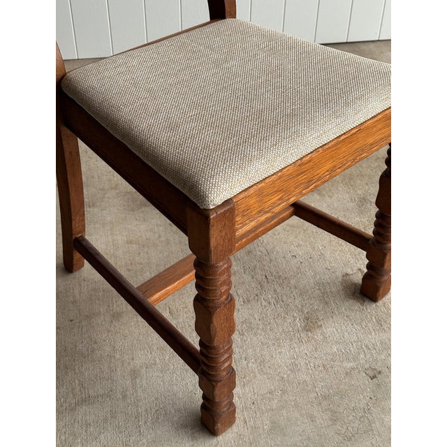 Set of Four Antique English Oak Dining Chairs, C. 1900 For Sale - Image 14 of 18