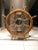 Vintage Ship Wheel Brass Porthole Clock From Art Temple For Sale - Image 10 of 13
