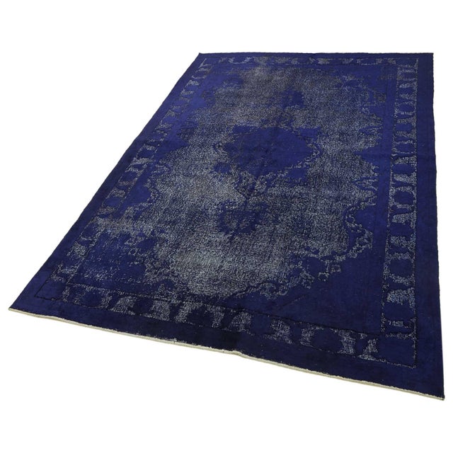 Vintage Turkish Hand Carved Rug For Sale - Image 3 of 7