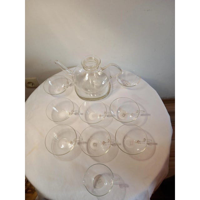Mid-Century Modern Glass Tea Service by Heinrich Löffelhardt for Schott & Gen., Mainz, Germany, 1950s, Set of 10 For Sale - Image 3 of 18