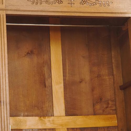 Antique Louis XVI Style Oak Mirrored Cabinet, 1900s For Sale - Image 12 of 13