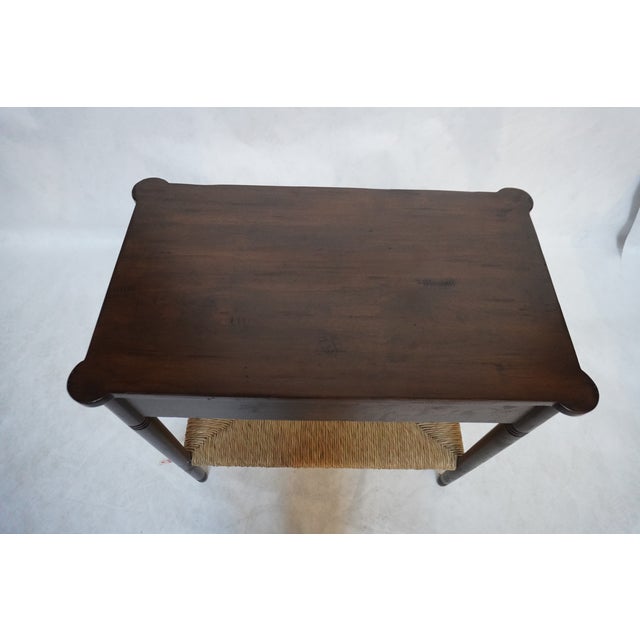 Miramar End Table With Drawer and Rush Shelf From Rooms & Gardens For Sale - Image 12 of 18