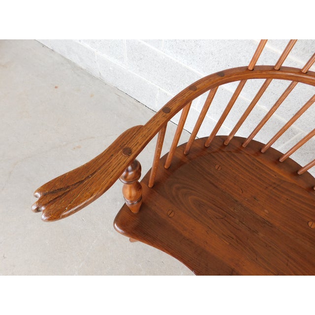 Custom Hand Made Pennsylvania Comb Back Swivel Windsor Armchair For Sale - Image 17 of 18