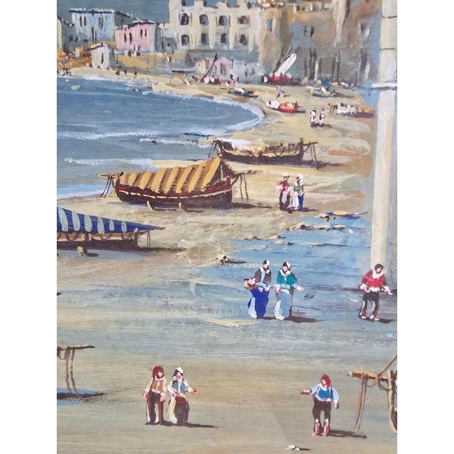 Arab Port, 1900, Large Watercolor, Framed For Sale - Image 9 of 18