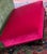 Wood Custom Fuchsia Pink Velvet Cocktail Ottoman With Dark Wood Base & Bun Feet For Sale - Image 7 of 11