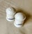 Decorated with delicate cobalt blue illustrations on a crisp white glaze, these charming ceramic salt and pepper shakers...