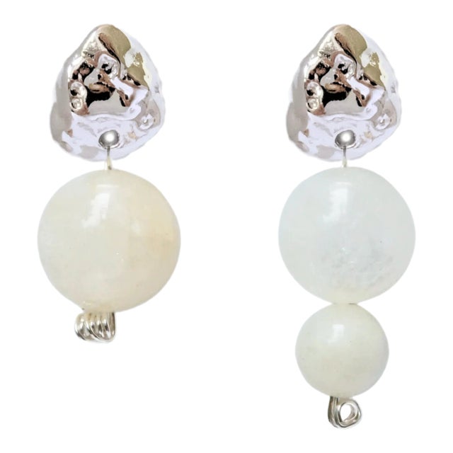 Blue Moon Earrings, a Pair For Sale