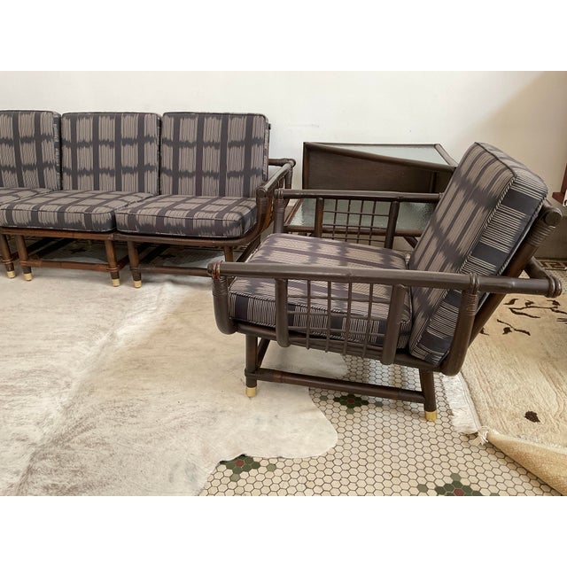 Vintage Rattan Lanai Chair Attributed to John Eisner for Ficks Reed, Circa 1970 For Sale - Image 9 of 10