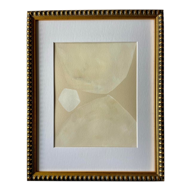 2026 "Nebbia" Abstract Minimalist Painting on Paper by Artist r.k. Red For Sale