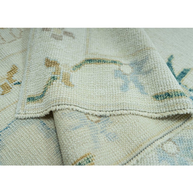 Ivory Turkish Oushak Rug 12'3" x 15'2" #20099 For Sale - Image 8 of 8