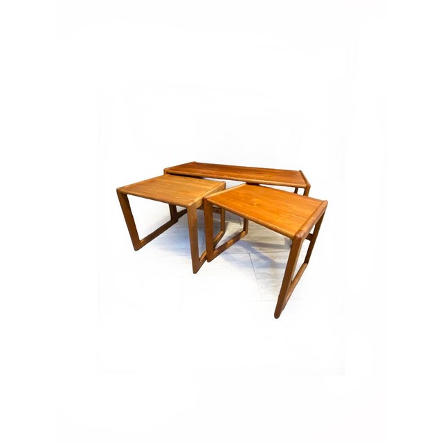 Mid-Century Nest of Three Teak Side Tables, 1970s, Set of 3 For Sale - Image 9 of 13