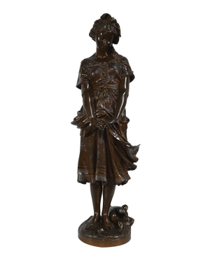 J-B.Germain, The Girl with the Broken Jug, Late 19th Century, Bronze