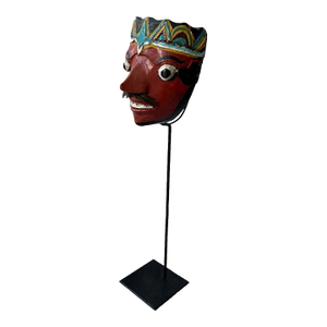 Hand-Carved Wood Javanese ‘Wayang Topeng’ Theatre Mask, Indonesia C. 1950