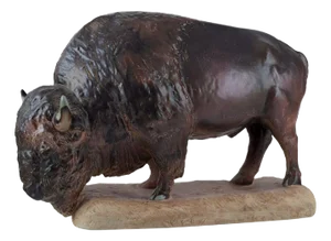 Large Figurine of a Bison by Kuno Norvark for Bing and Grondahl, 1970s