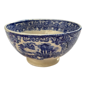 Antique Petrus Regout & Co Maastricht Abbey Blue Transferware Bowl
