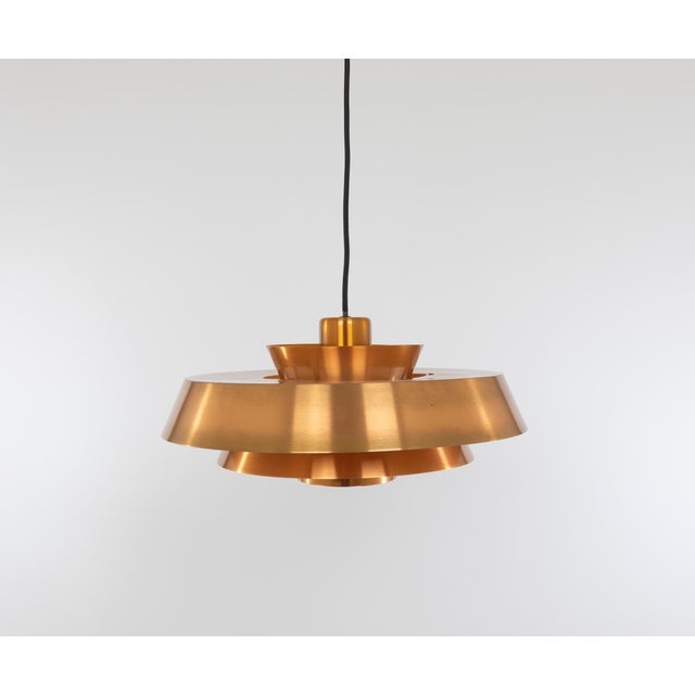 Nova Copper Pendant by Jo Hammerborg for Fog & Mørup, 1960s For Sale - Image 6 of 8