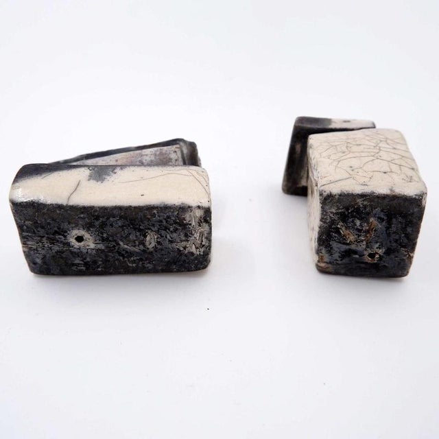 White Fond dAtelier Ceramics from N.Lebrun, Belgium, 1970s, Set of 5 For Sale - Image 6 of 12