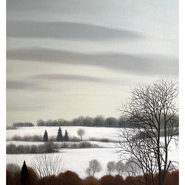 Claude Sauthier, Fortified Farm of Soujet, Oil on Canvas, 1970s For Sale - Image 7 of 15