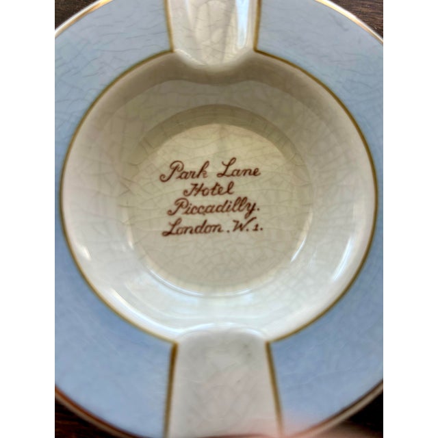 Art Deco Rare Art Deco Park Lane Hotel Piccadilly Porcelain Vide-Poche / Ashtray For Sale - Image 3 of 5