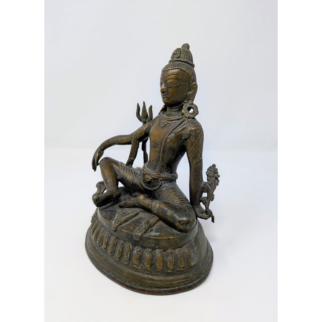 Early 20th Century Antique Nepalese Bronze Statue: Tara in Rajalilasana For Sale - Image 5 of 7