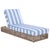 Spritely Home Gillian Chaise Lounge, Heather Tan/Baby Blue Stripe For Sale - Image 4 of 12