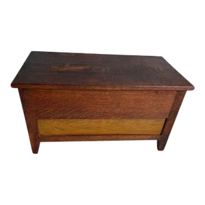19th Century Antique Primitive Oak Small Chest