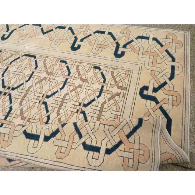 Galerie Shabab Collection Mid-20th Century Turkish Anatolian Art Deco Style Accent Rug For Sale - Image 9 of 10