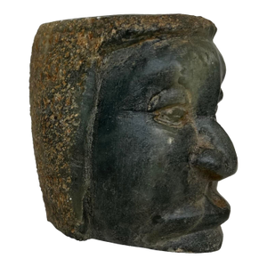 Authentic Antique African Sculpture - Green Soapstone - Unique Small Size