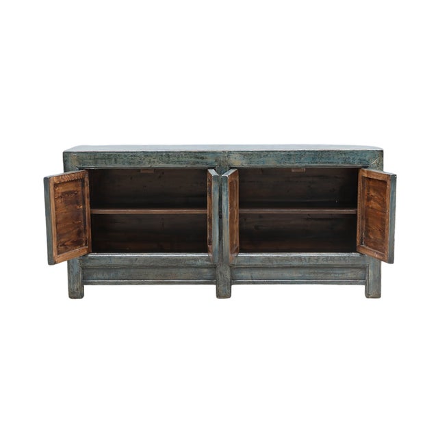 Vintage Chinese Painted Cabinet For Sale - Image 4 of 5