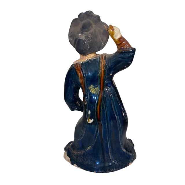 Chinese Vintage Chinese Ancient Tang Dynasty Style Court Female Musician Figure 10" H For Sale - Image 3 of 8