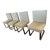 Mid‑Century Lucite Base Dining Chairs – Set of 4 Modern Upholstered Cantilever Chairs For Sale