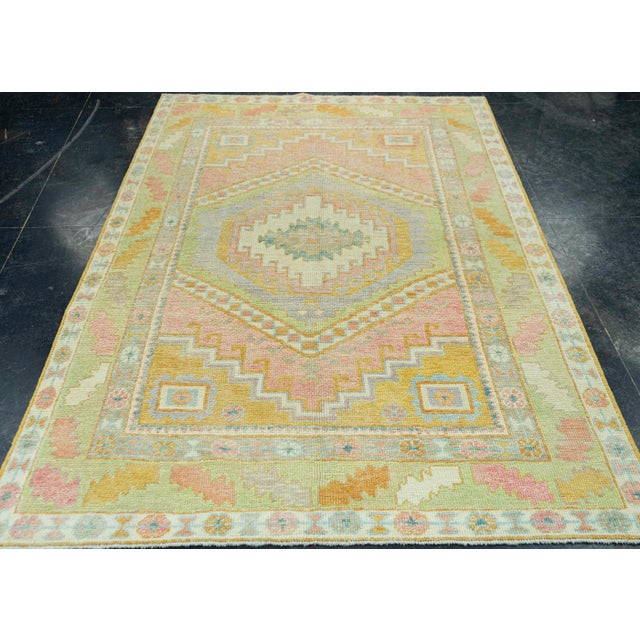 Turkish Oushak Rug 5'11" x 7'2" #19152 Explore a curated collection of hallway runners, wool rugs, and handmade...