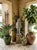 Vintage Cast Stone Pierrot Garden Statue on Pedestal For Sale - Image 11 of 12