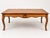 Trouvailles Furniture Inc. Vintage Trouvaille French Provincial Coffee Table | Cabriole Legs | 42” Square For Sale - Image 4 of 7