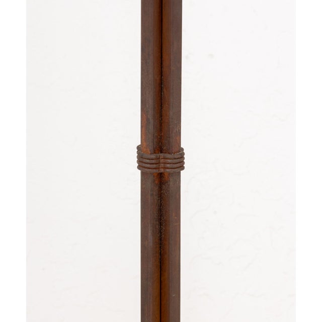 Brutalist Christopher Thomson Style Wrought Iron Floor Lamp For Sale - Image 3 of 8