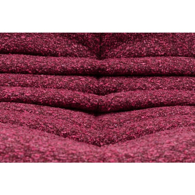 Togo Three-Seater Sofa in Burgundy Bouclet by Michel Ducaroy for Ligne Roset For Sale - Image 6 of 18