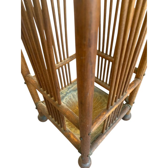 Late 19th Century Late 1800s Pencil Reed Umbrella Stand Aesthetic Movement Period For Sale - Image 5 of 7