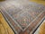 Vintage Persian Tabriz Afshan Rug, Hand-Knotted Wool, Allover Geometric Caucasian Kuba Pattern, Navy & Red, 10x14 For Sale - Image 11 of 12