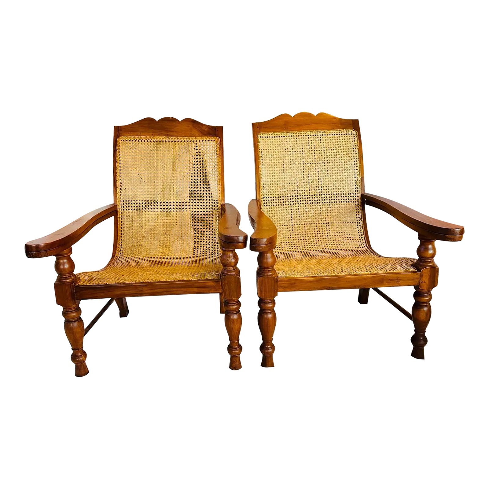 Pair of Indonesian Antique Plantation/ Planter’s Chairs | Chairish